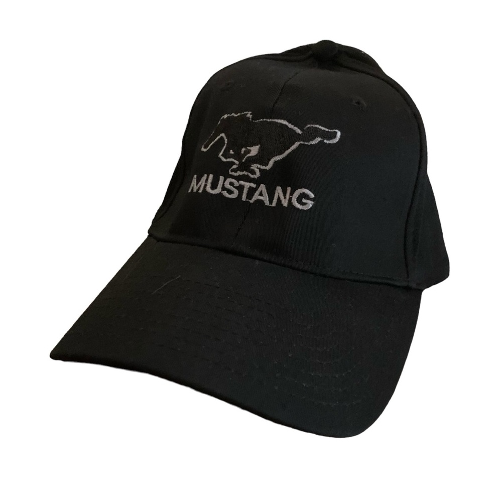 NEW Ford Mustang Black Fitted Hat Stretch Fit Unisex Cap